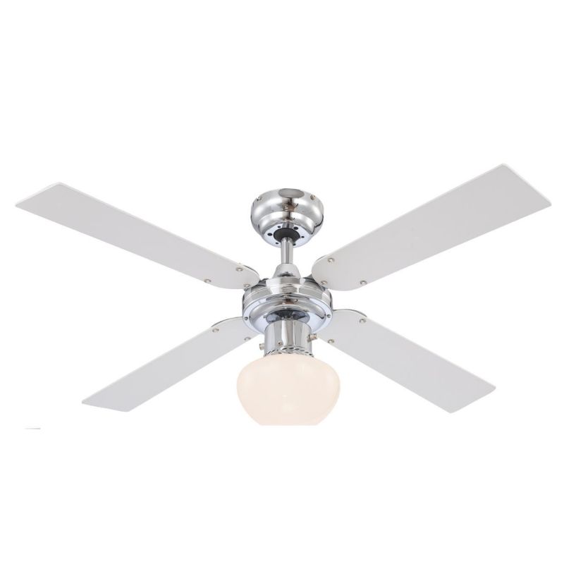 CHAMPION FAN CHROME DIAMETER 101 WITH LIGHT COMMANDS WITH REVERSIBLE CHAINS AND BLADES