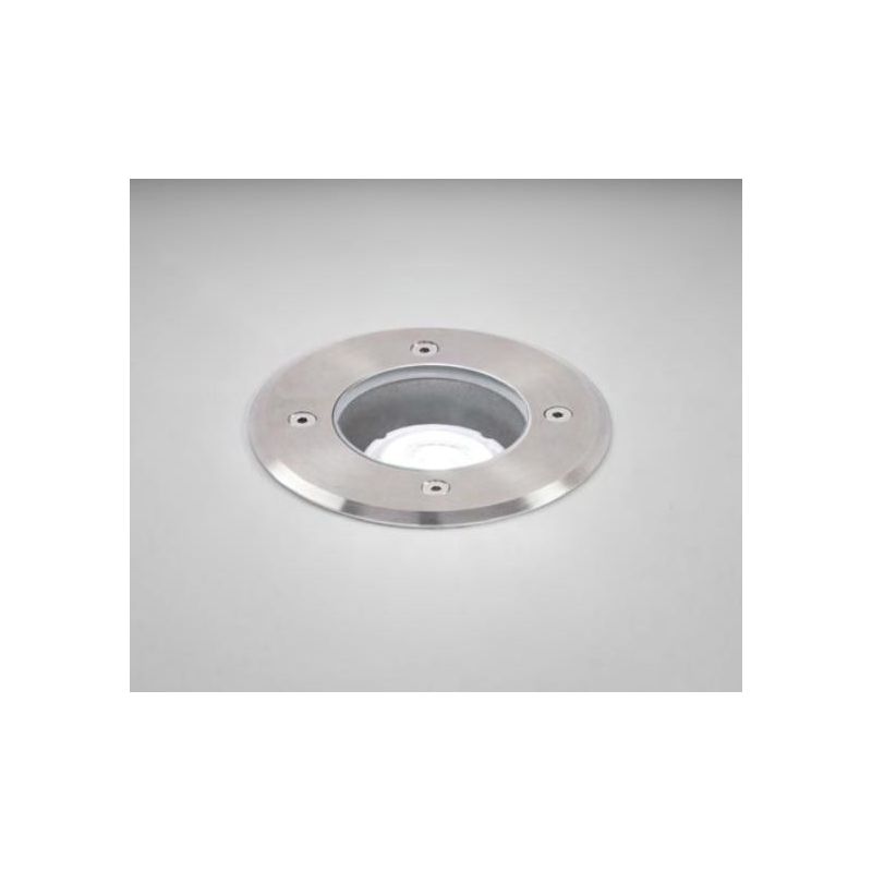 SPOT MARKER FOR OUTDOOR IP65 WALKABLE D12 IN SATIN STEEL RECESSED IN THE GROUND