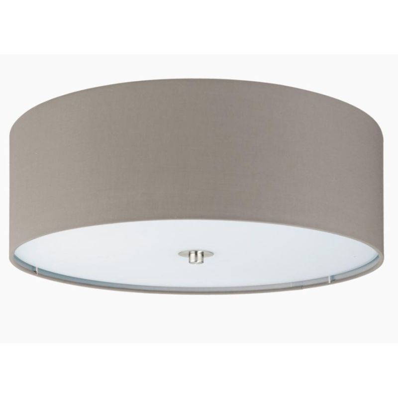 PASTERI CEILING LAMP IN TAUPE COLOR FABRIC D 47.5
