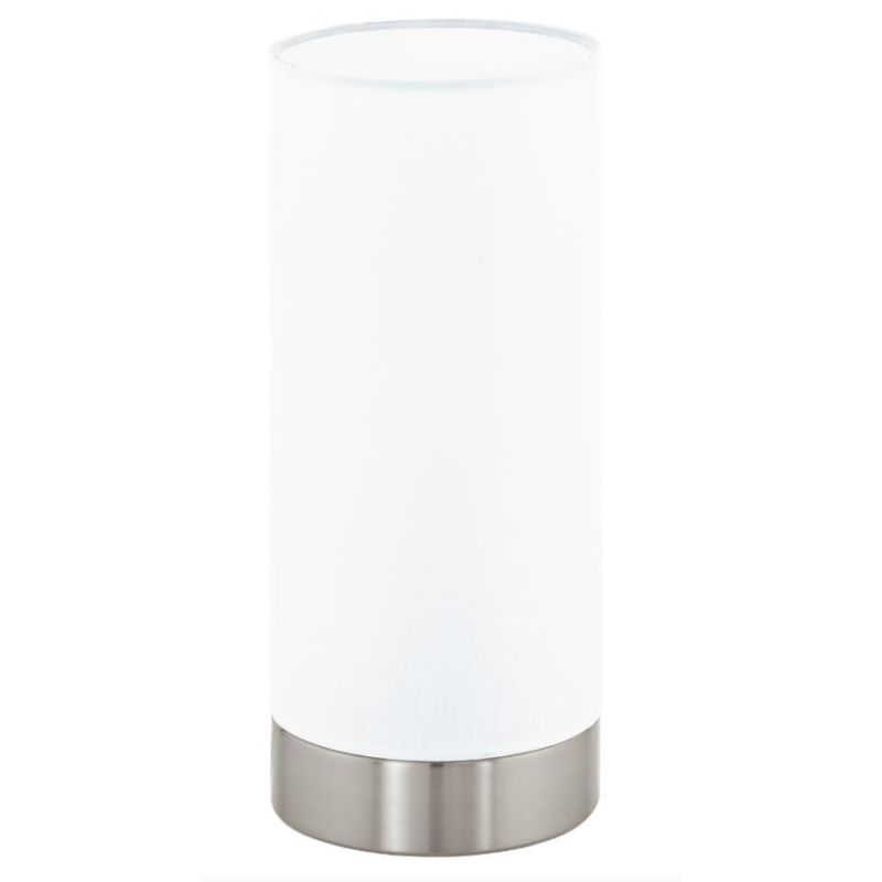 PASTERI TABLE LAMP IN WHITE FABRIC WITH TOUCH DIMMER
