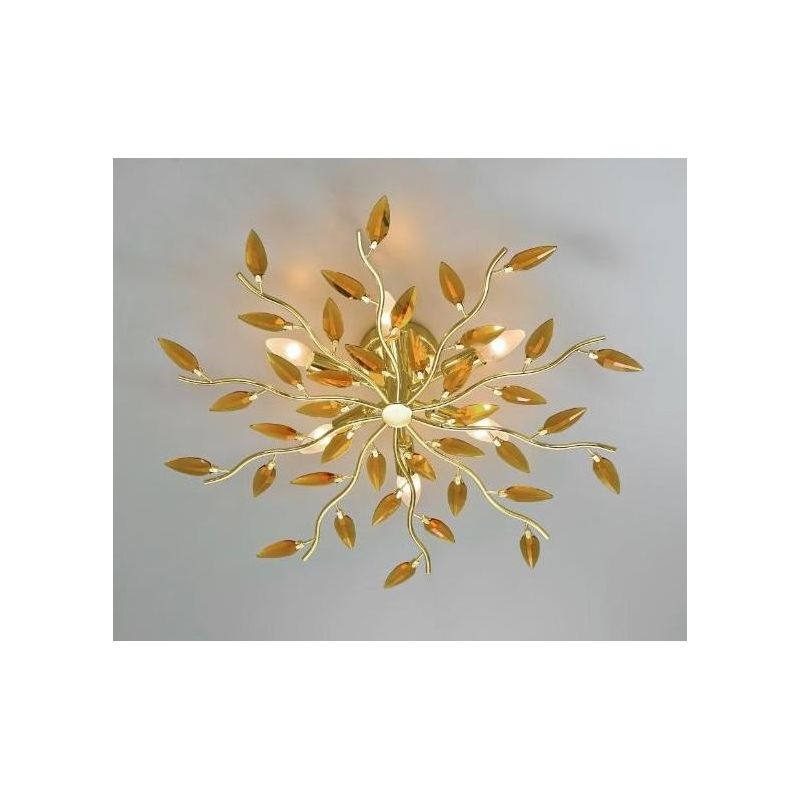 2087 CEILING LAMP DIAMETER 70 CM GOLD-AMBER CHROME-TRANSPARENT CHROME-SMOKED BY AFFRALUX