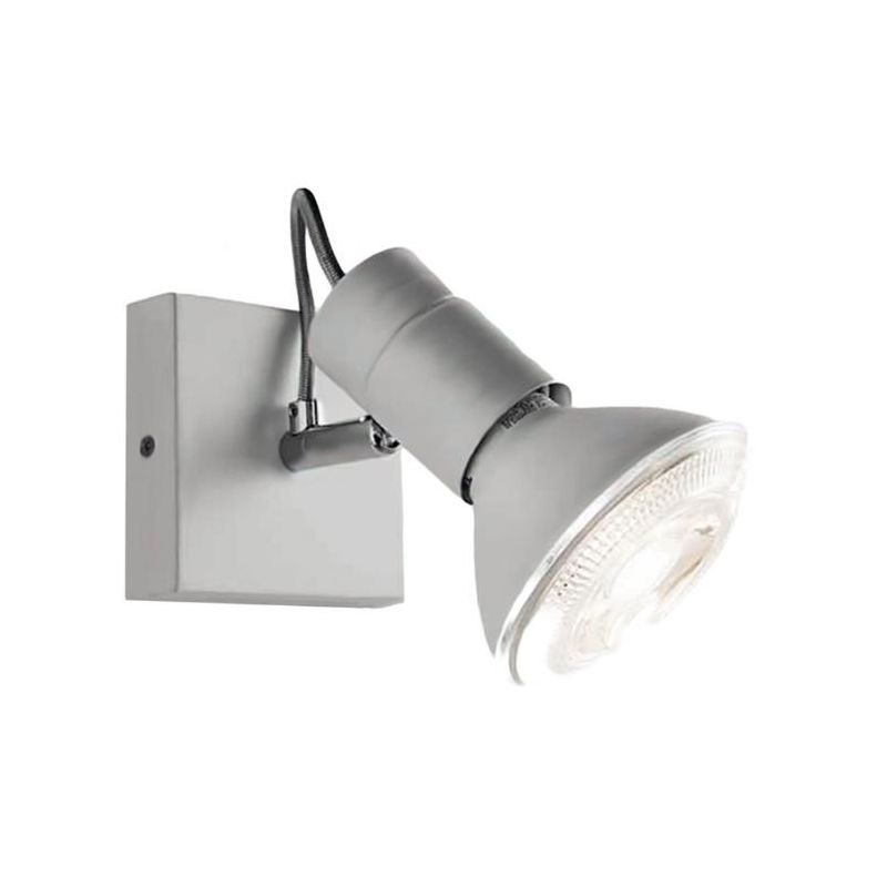 ZEUS 1 SPOTLIGHT IN NIKEL METAL, BLACK OR WHITE E27 ATTACK ADJUSTABLE BULB NOT INCLUDED
