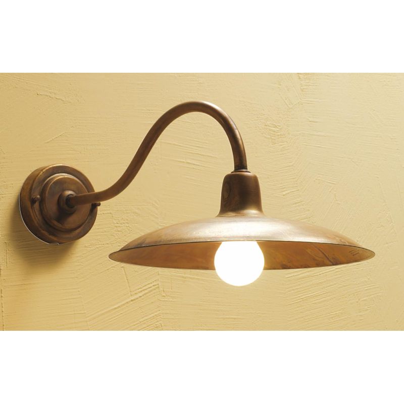 ERA OUTDOOR WALL LAMP IN NATURAL BRASS OR ANTHRACITE OR CORTEN PAINTED