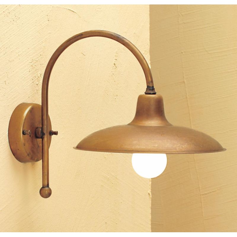 ERA OUTDOOR WALL LAMP IN NATURAL BRASS OR ANTHRACITE OR CORTEN PAINTED