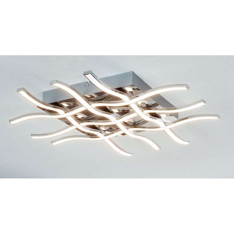 LASANA 1 CEILING LAMP IN CHROMED METAL WITH INTEGRATED LED 36W D. 50
