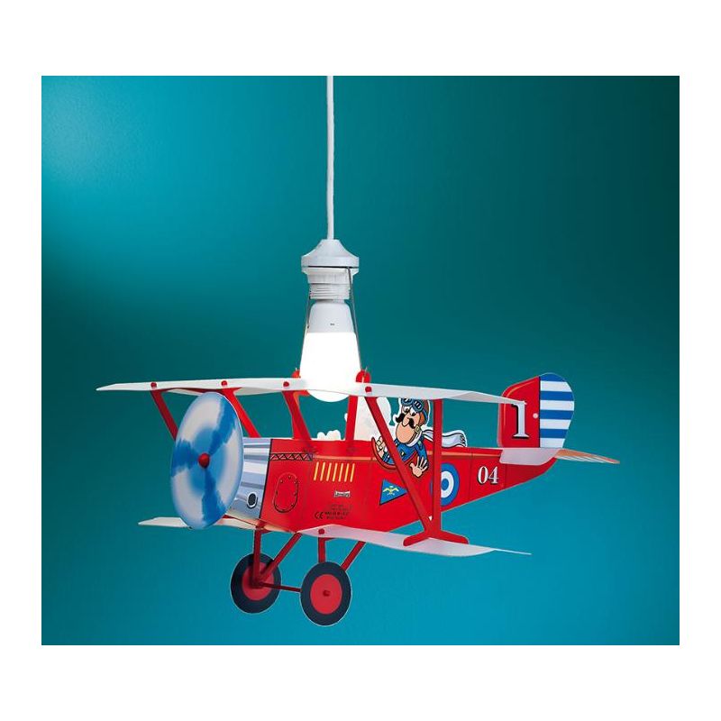 BIPLANE SUSPENSION FOR CHILDREN IN RED OR BLUE POLILUX OF LINE ZERO MADE IN ITALY