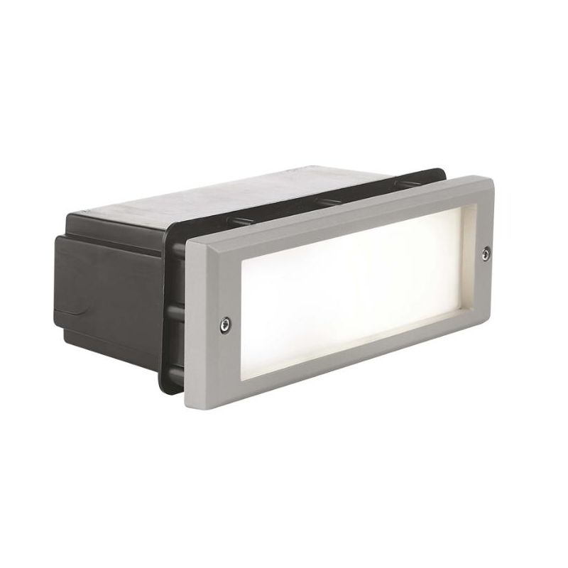 JOKER RECESSED LAMP IP65 IN ALUMINUM IN LIGHT GRAY COLOR AND GLASS DIFFUSER