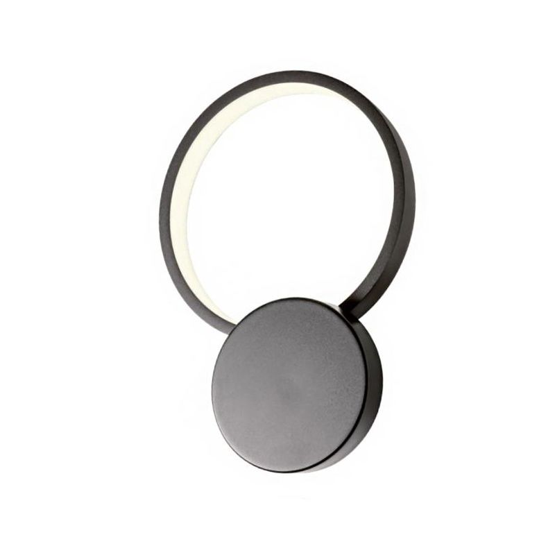CRONOS MODERN RING-SHAPED WALL SCONCE BRONZE,WHITE OR BLACK LED 29W LIGHT 3000K DIMMABLE